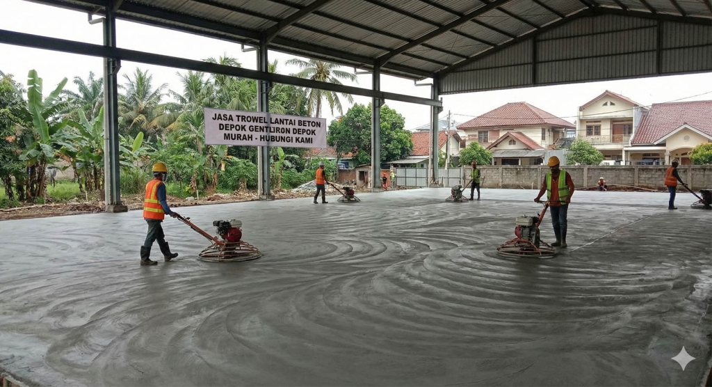 Jasa Trowel Lantai Beton Depok Murah