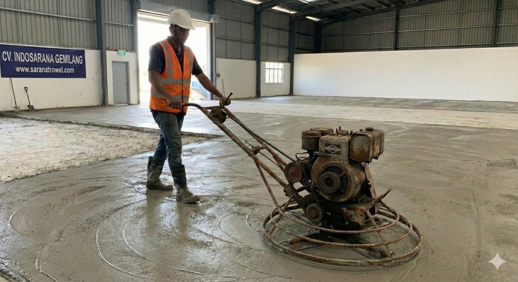 Jasa Trowel Floor Hardener Lantai Cikampek Harga Murah
