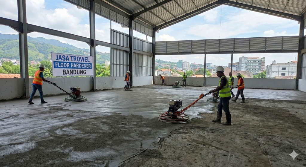 Jasa Trowel Floor Hardener Bandung