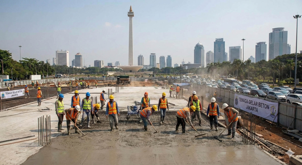 Upah Tenaga Gelar Beton Jakarta